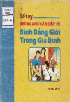 Sổ tay những điều cần biết về Bình đẳng giới trong gia đình